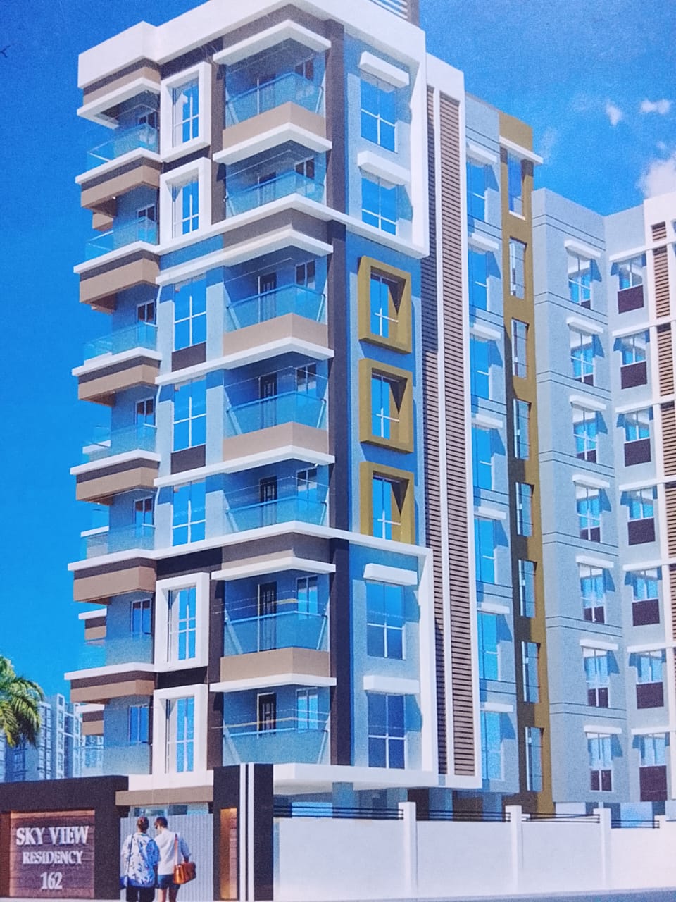 skyview residency rooftop skywalk view dum dum kolkata